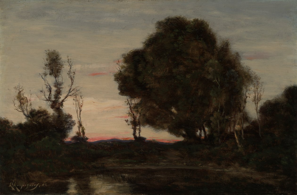 Landskap i skymningen av Henri Joseph Harpignies