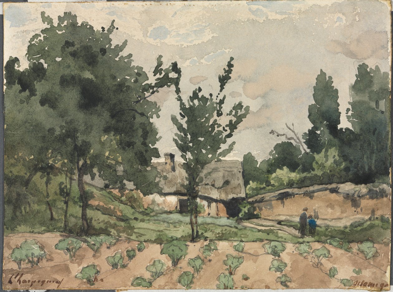 Landskap med bondgård, 1892. av Henri Joseph Harpignies