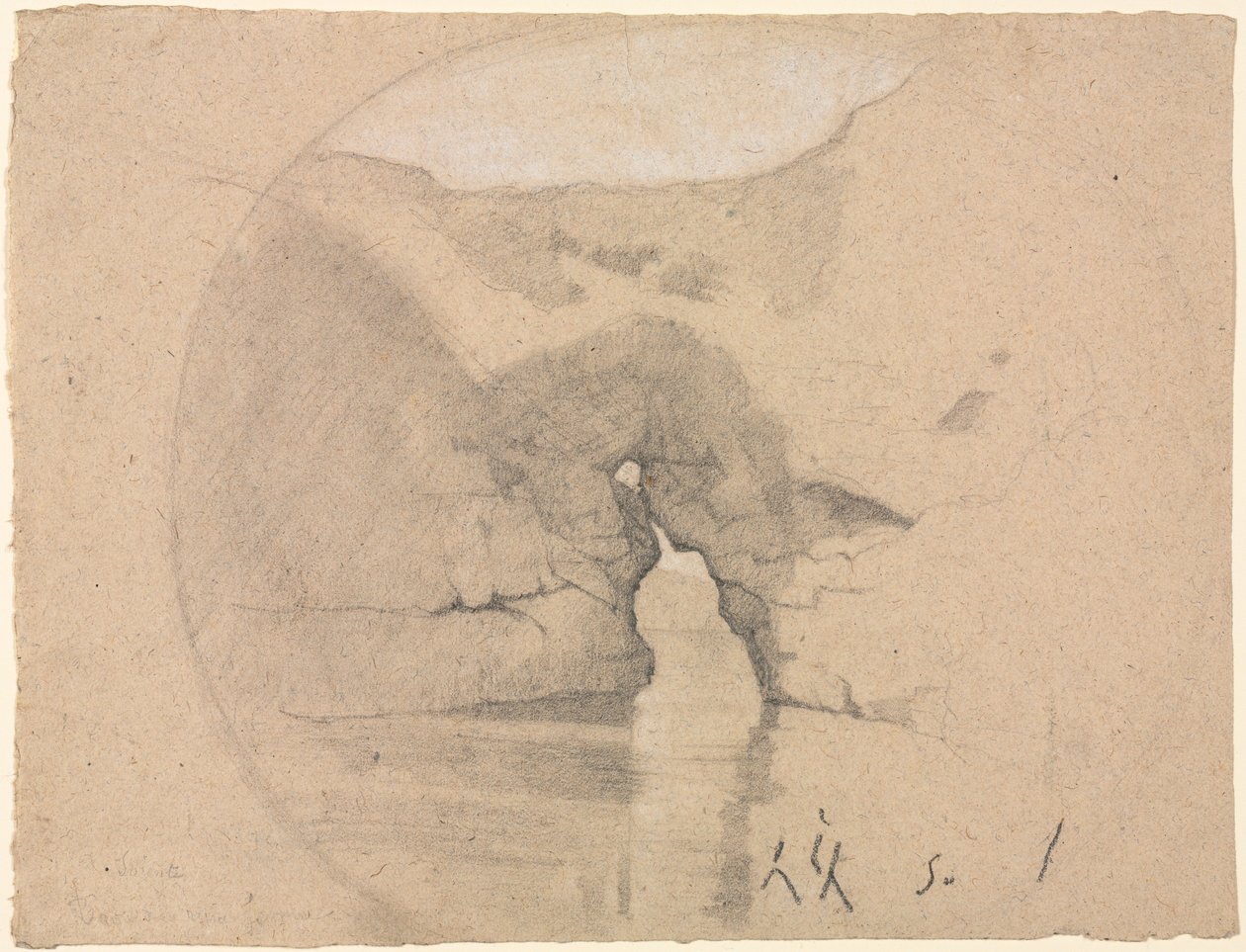 Sorrento, drottning Joans bad av Henri Joseph Harpignies