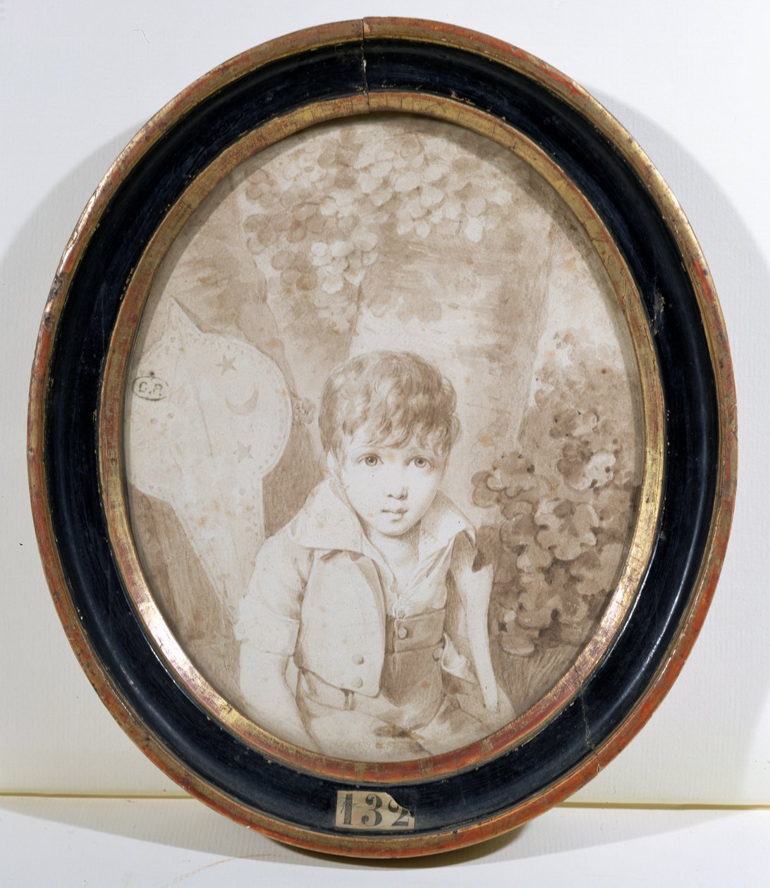 Honore de Balzac (1799-1850) vid sex års ålder, 1805 (penna, bläck och tvätt på papper) av Henri Joseph Hesse