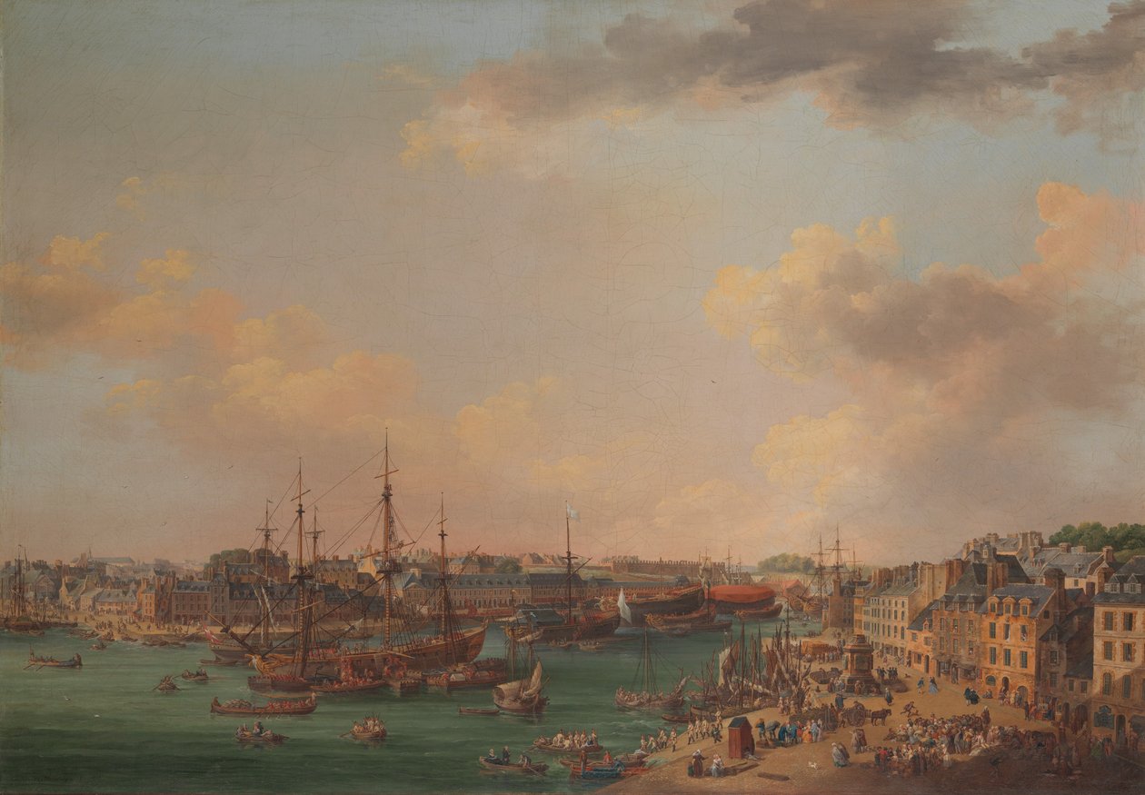 Den yttre hamnen i Brest, 1773. av Henri Joseph Van Blarenberghe