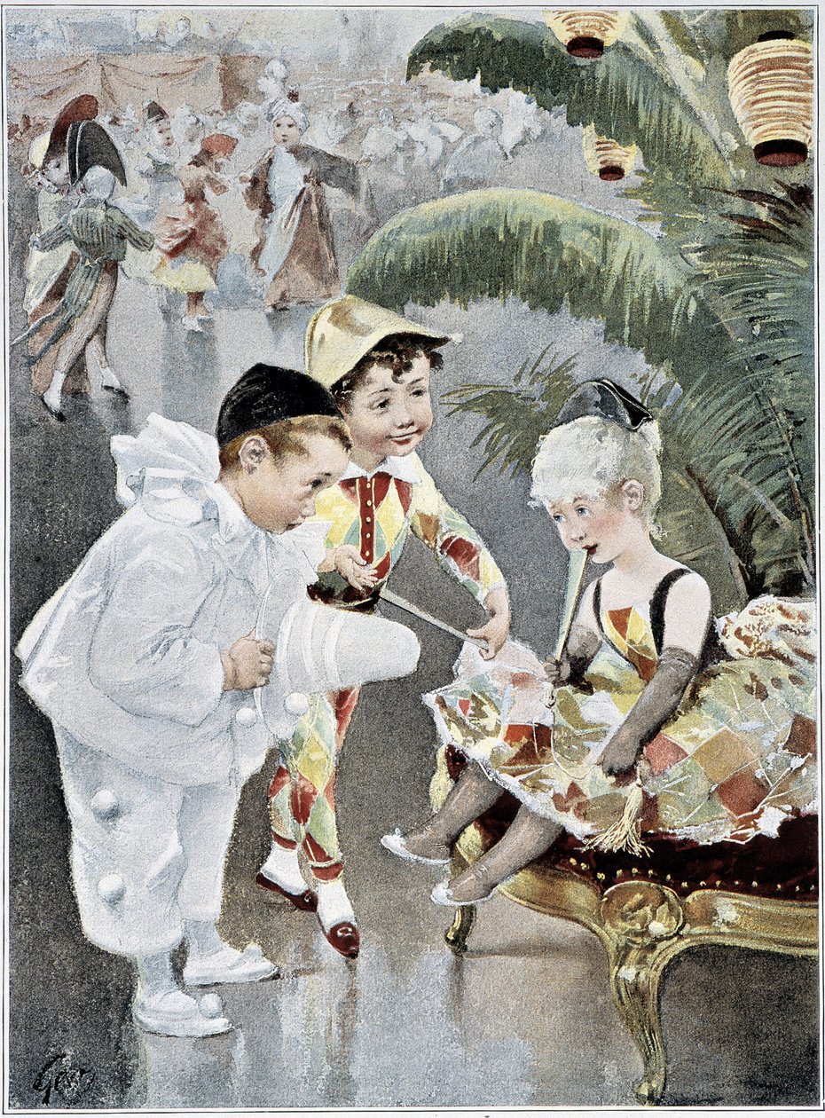 Barndräkt eller maskerad bal - sjuk. av Geoffroy, i "" Figaro Illustré", maj 1901 av Henri Jules Jean Geoffroy