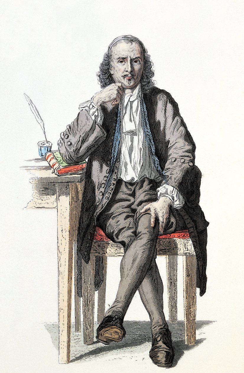 Pierre Corneille (1606-1684) tecknar av Geoffroy av Henri Jules Jean Geoffroy