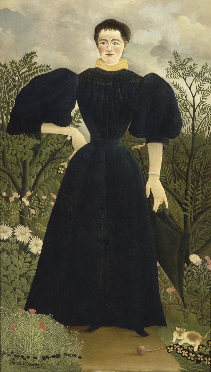 Porträtt av Madame M, 1895-1897 av Henri Julien Félix Rousseau