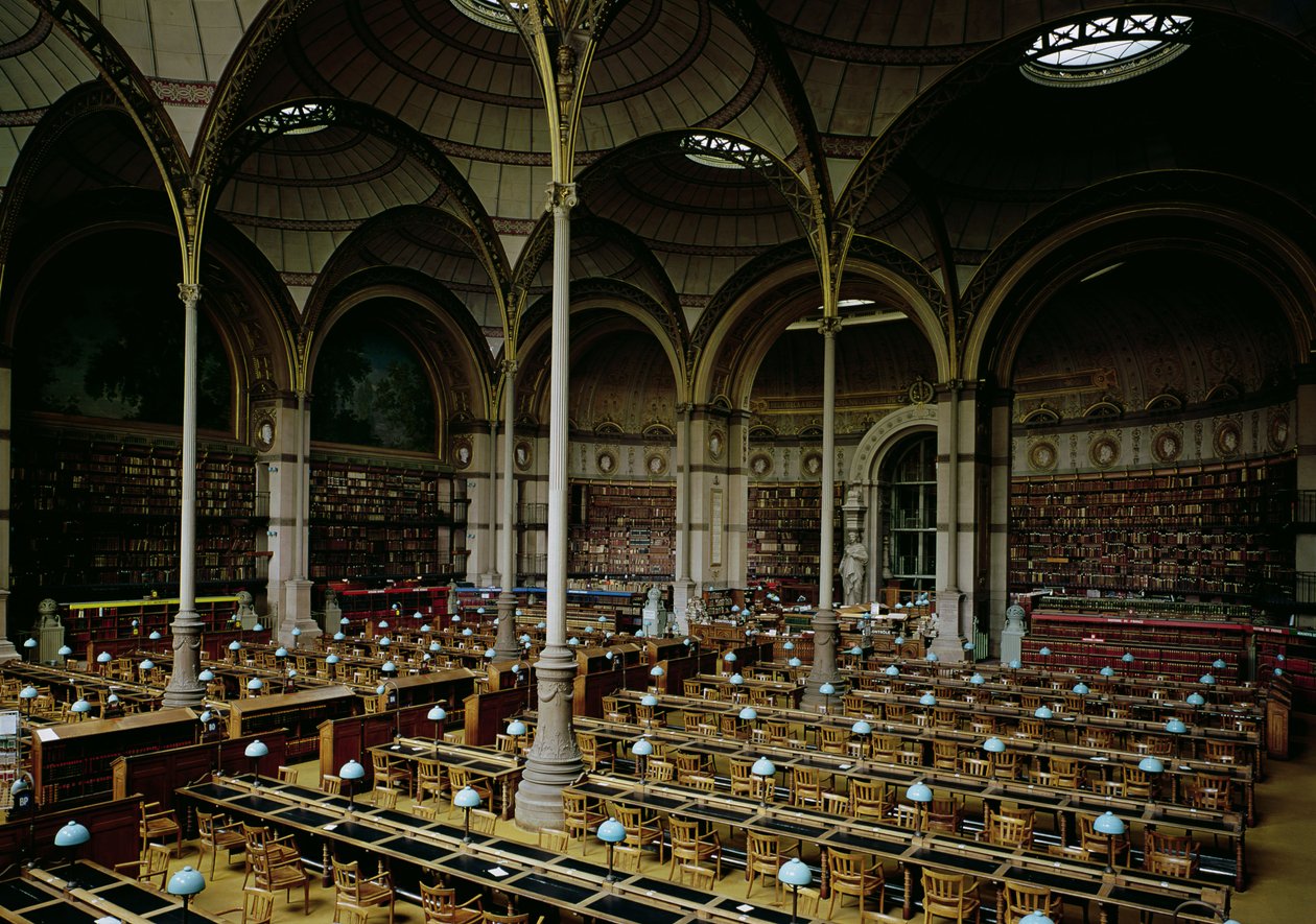 Interiör av Salle des Impressions, 1868 av Henri Labrouste