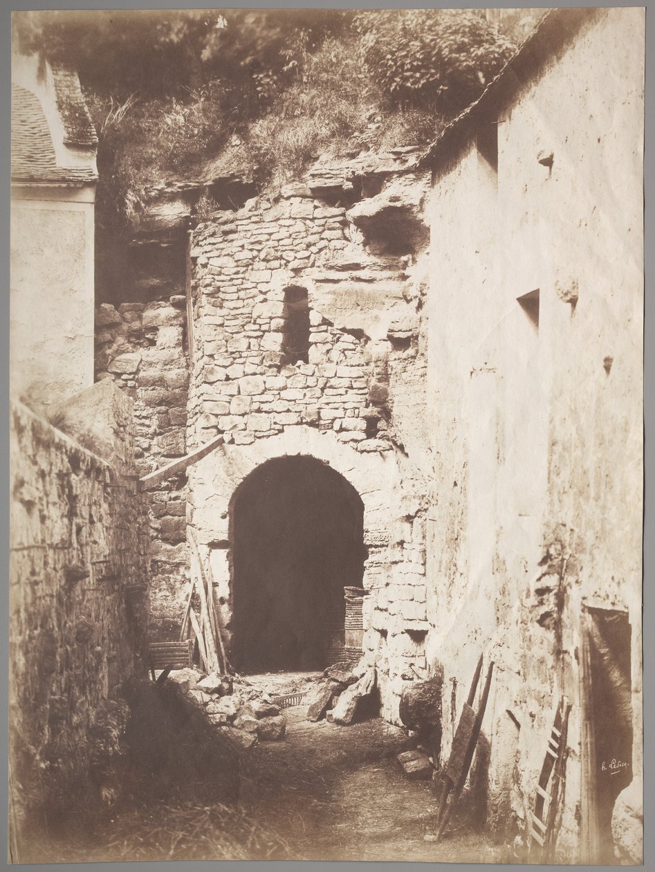 Bakom Troglodytegården, ca. 1853. av Henri Le Secq
