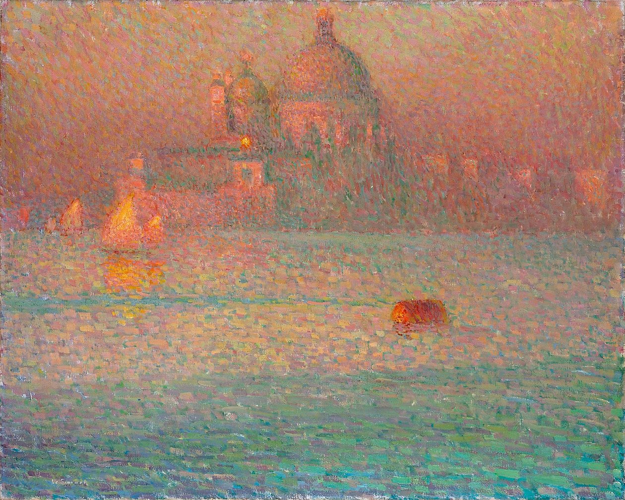 Fyrverkeri. Vintermorgon i Venedig, 1907 av Henri Le Sidaner