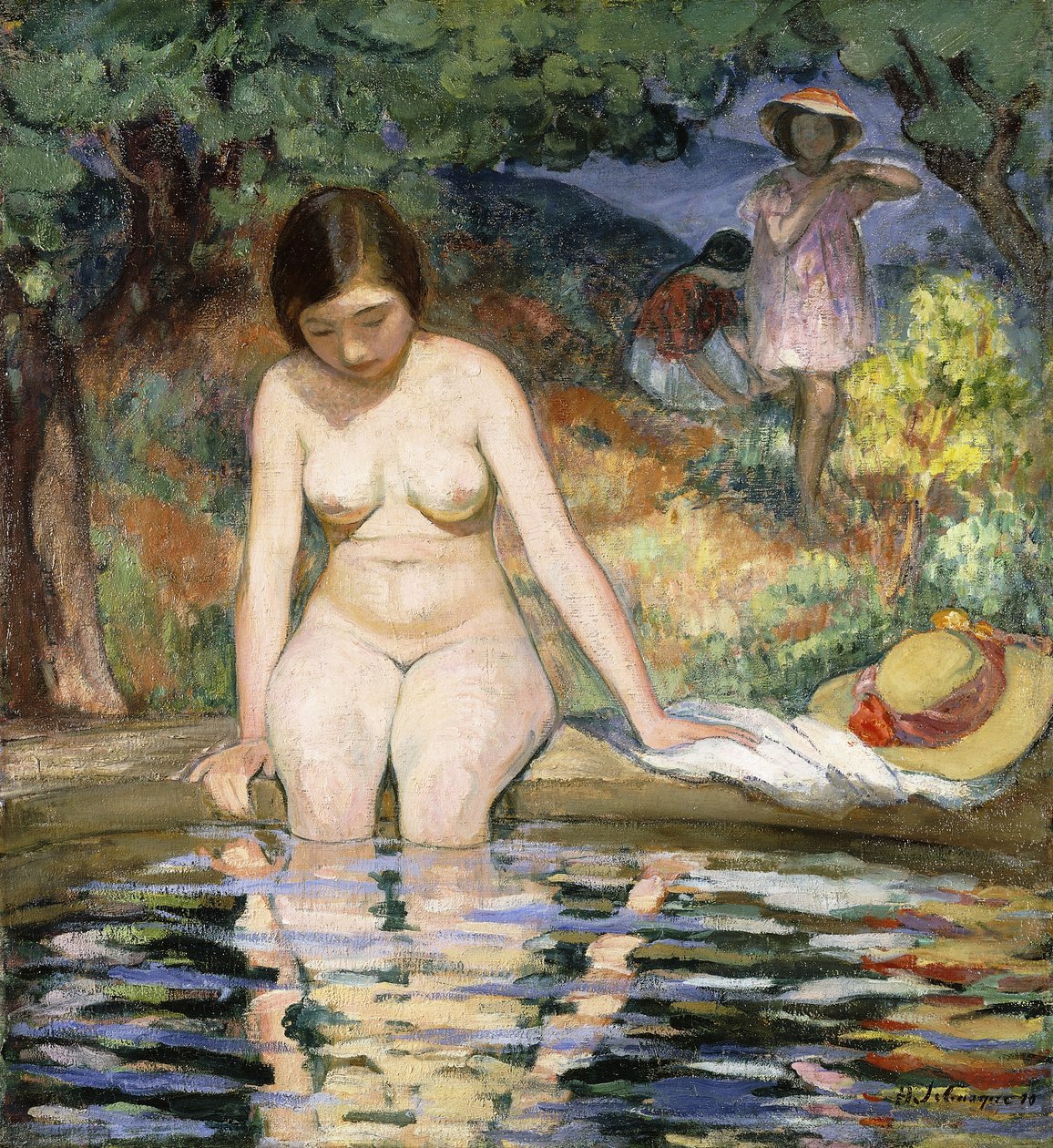 Badande; Badare, 1910 av Henri Lebasque