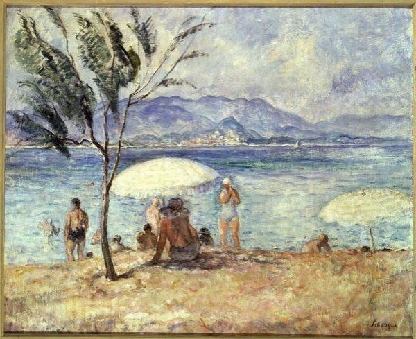 Badgäster, ca 1928 av Henri Lebasque