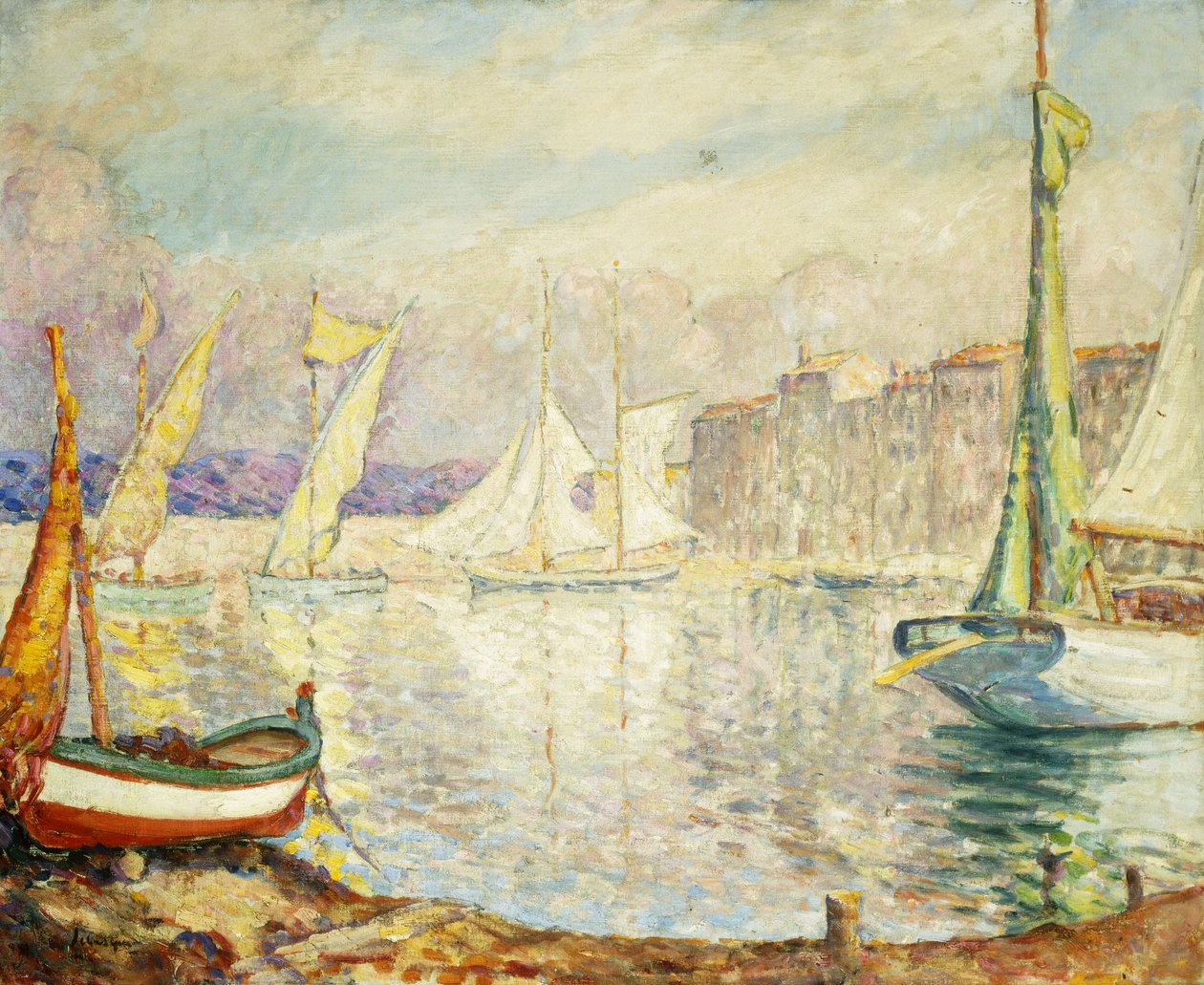 Hamnen i Saint Tropez, 1906 av Henri Lebasque