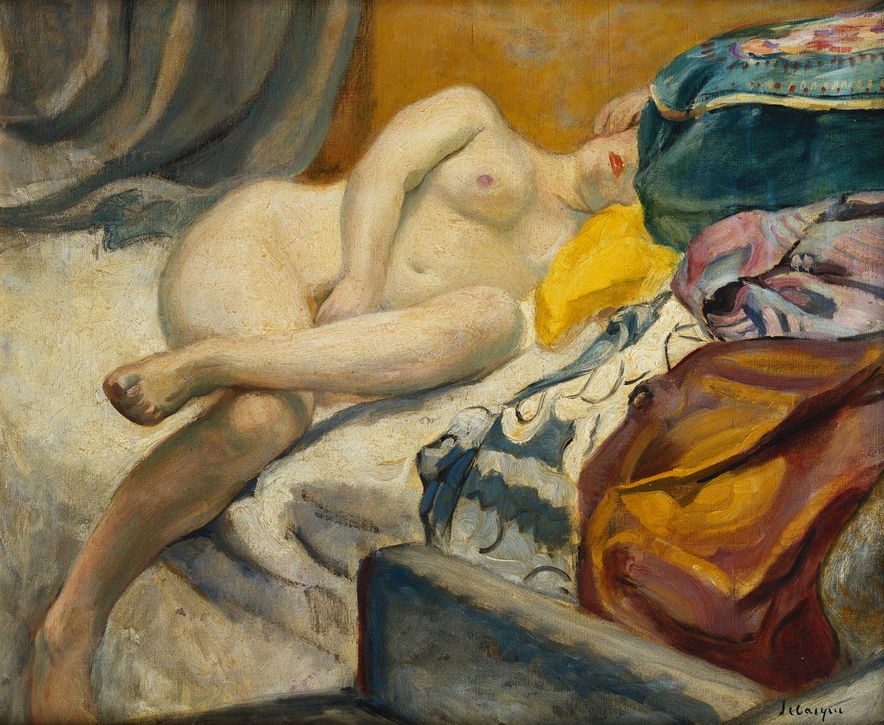 liggande nu; nu soffa E, av Henri Lebasque