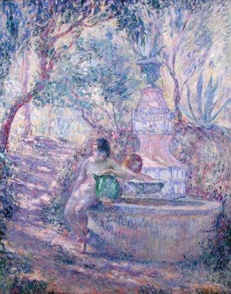 The Fountain at St. Tropez, ca 1895 (olja på duk) av Henri Lebasque