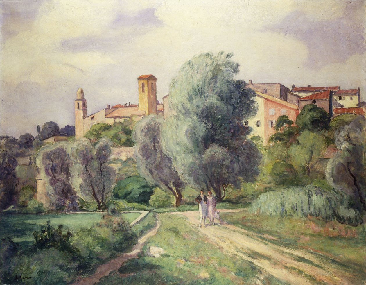 Två kvinnor på landsbygden; Två kvinnor på landsbygden, av Henri Lebasque