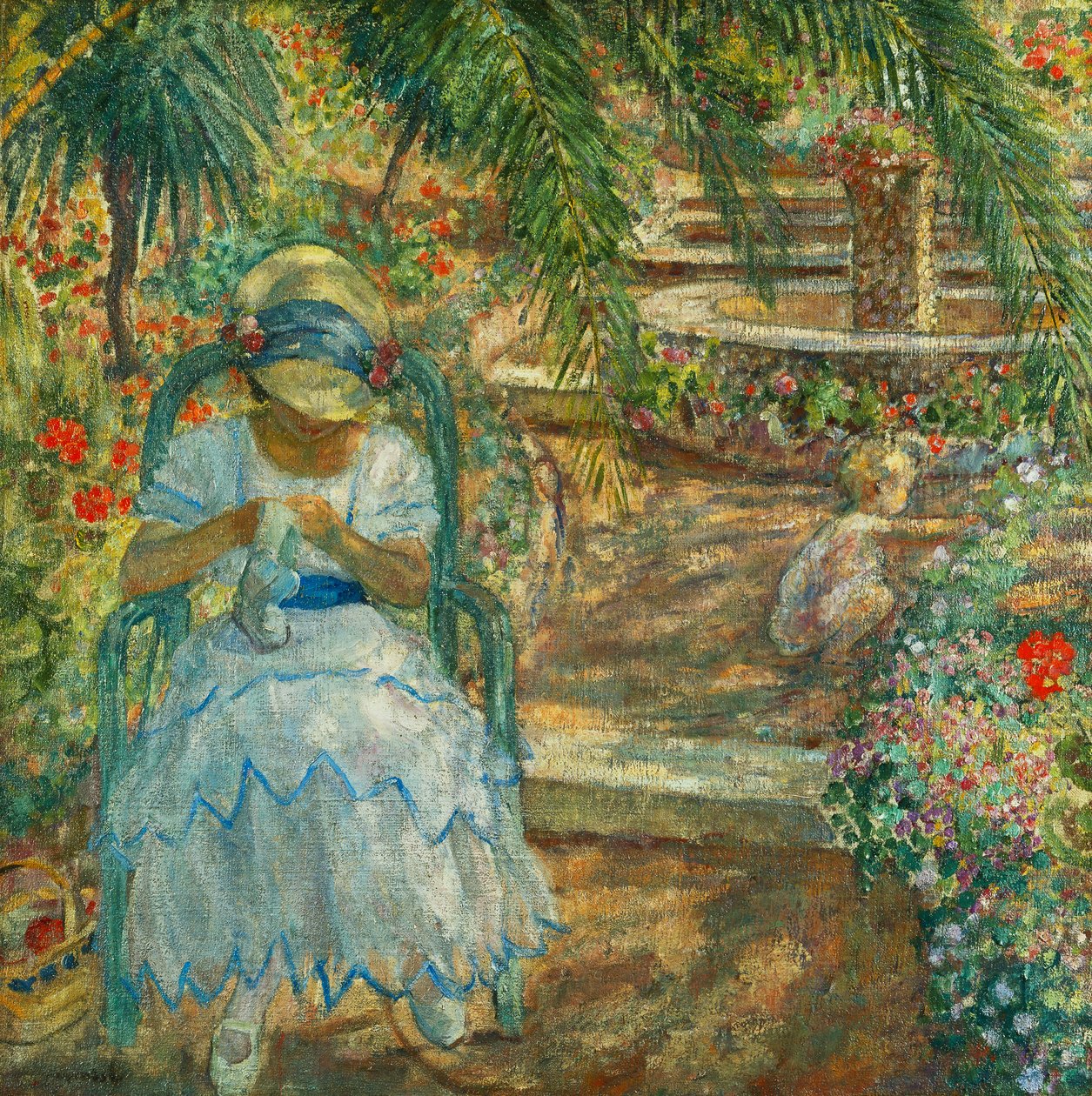 Under palmerna; under palmerna, av Henri Lebasque