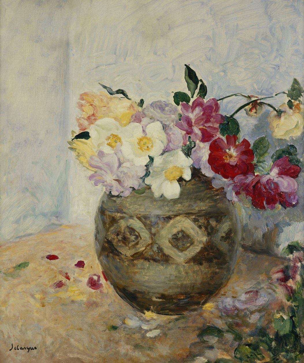 Vas med blommor; Vas med blommor, av Henri Lebasque