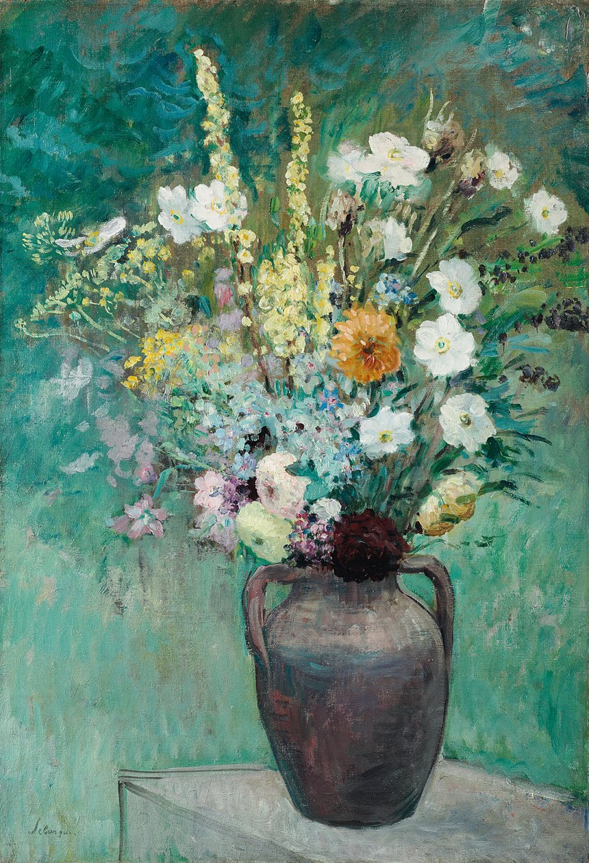 Vas med blommor, ca. 1913-1914 av Henri Lebasque