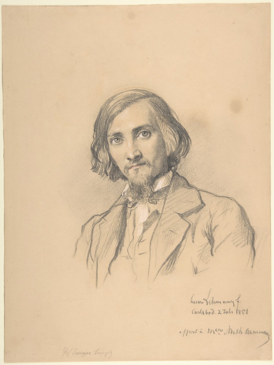 Porträtt av Anton Heinrich Springer (1825-1895) av Henri Lehmann