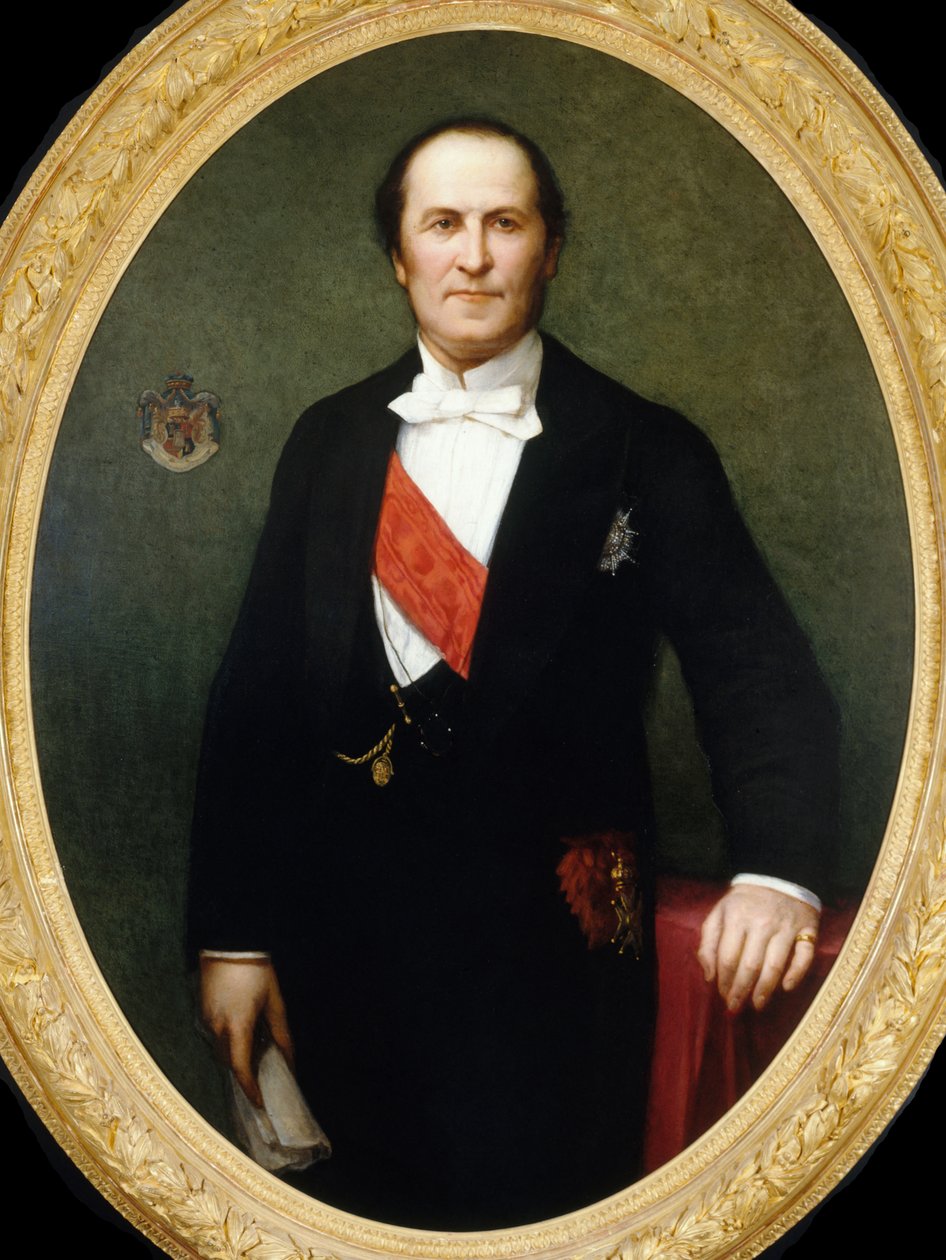 Porträtt av Georges-Eugène Baron Haussmann 1809-1891, ca 1860. av Henri Lehmann