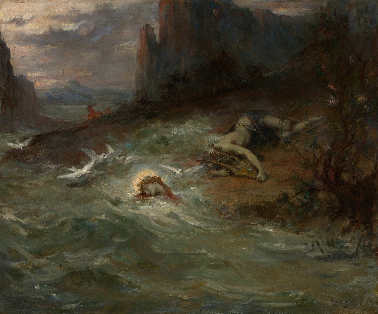 Orfeus död, ca. 1870. av Henri Leopold Levy