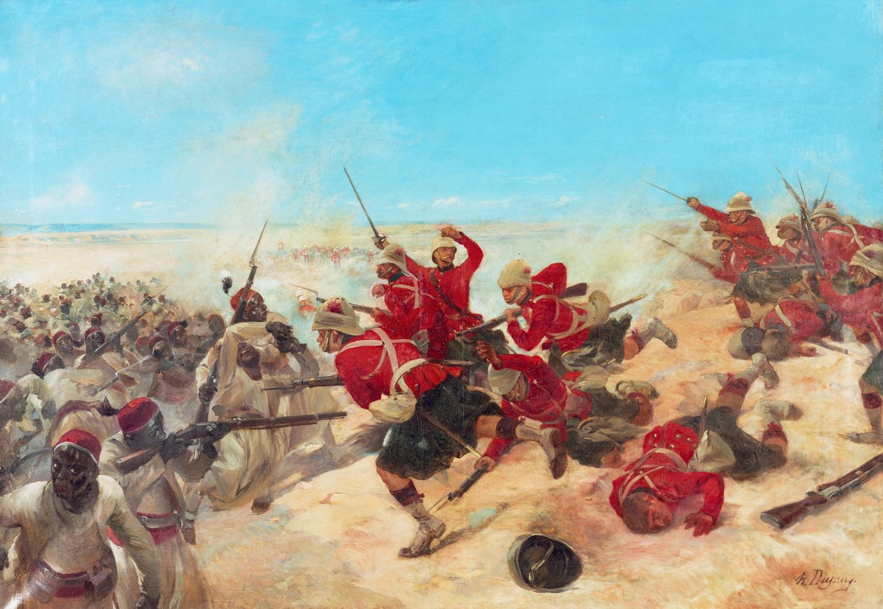 The Black Watch vid slaget vid Tel-el-Kebir den 13 september av Henri Louis Dupray