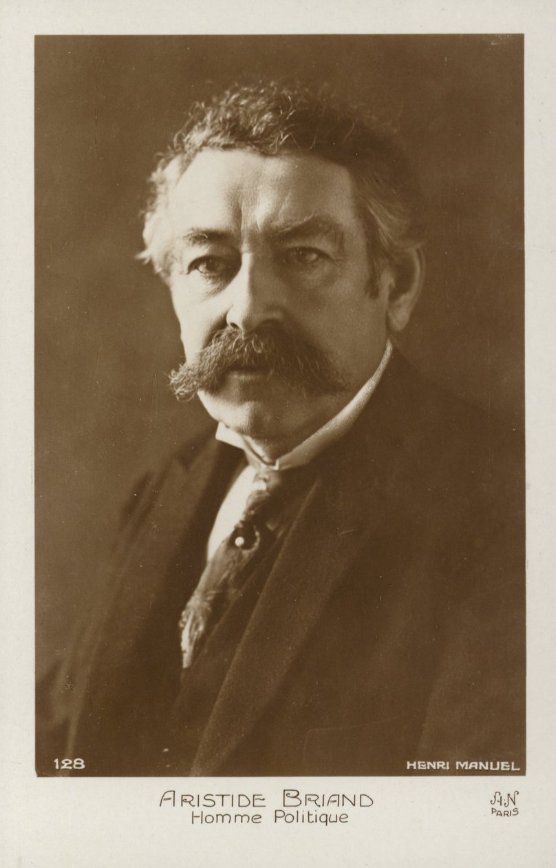 Aristide Briand (svartvitt foto) av Henri Manuel