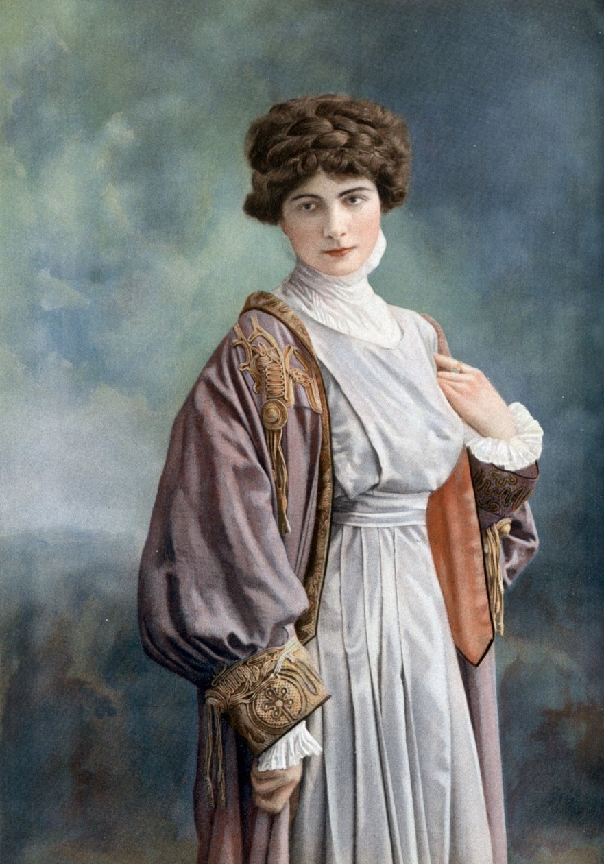 Komiker Melle Paz Ferrer, foto av Henri Manuel från franska tidningen "Le Theatre" oktober 1908 av Henri Manuel