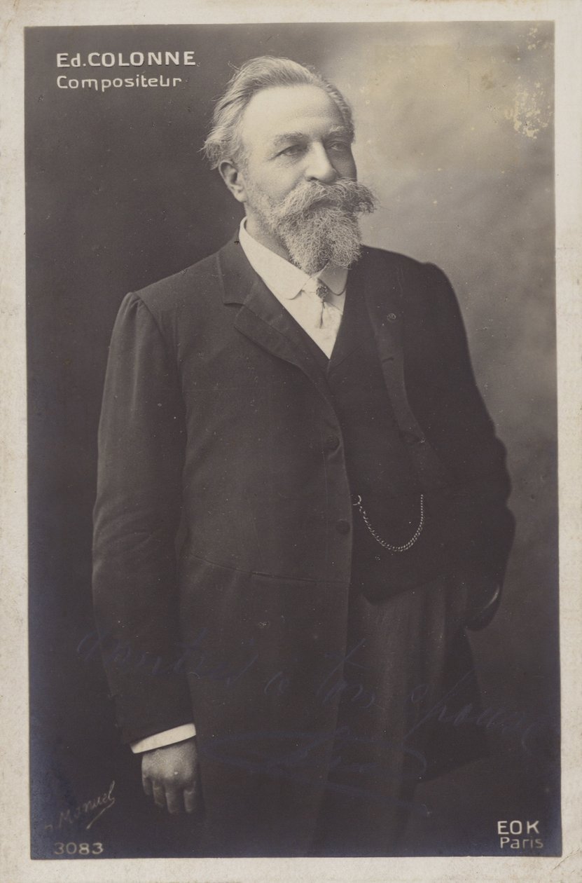Edouard Colonne, fransk dirigent och violinist (1838-1910) (svartvitt foto) av Henri Manuel