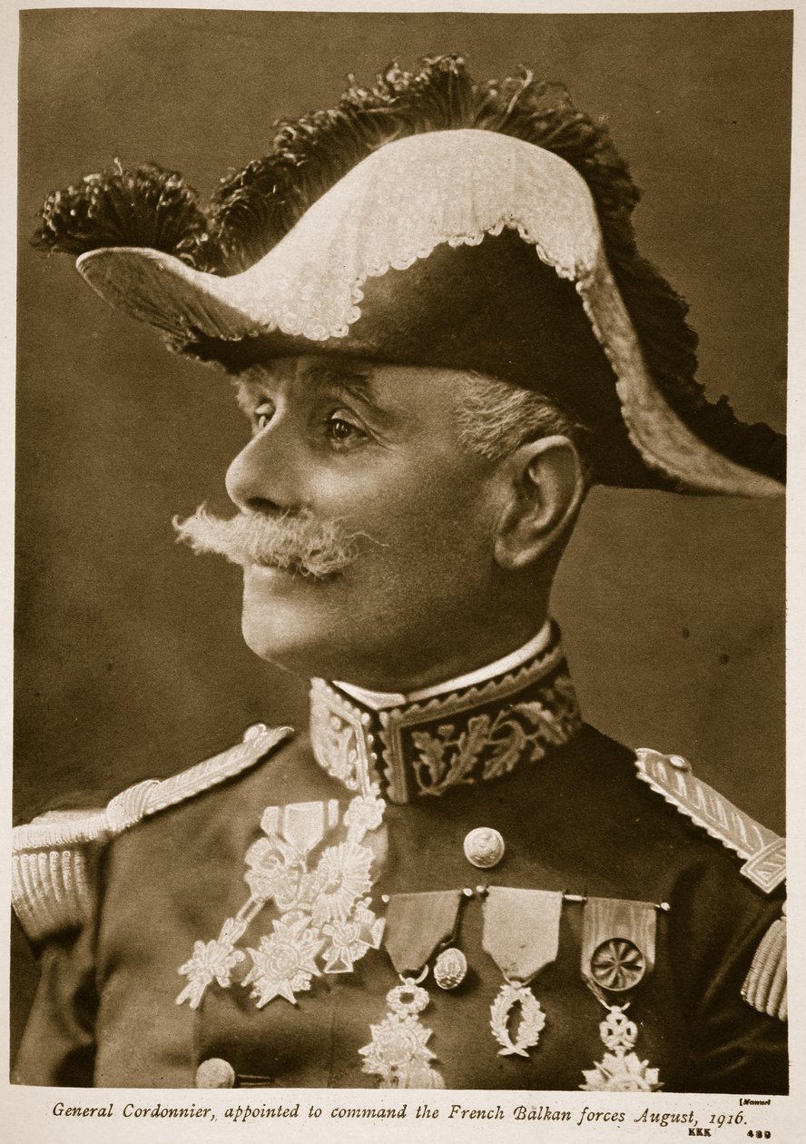 General Cordonnier, utsedd att leda de franska Balkanstyrkorna August av Henri Manuel