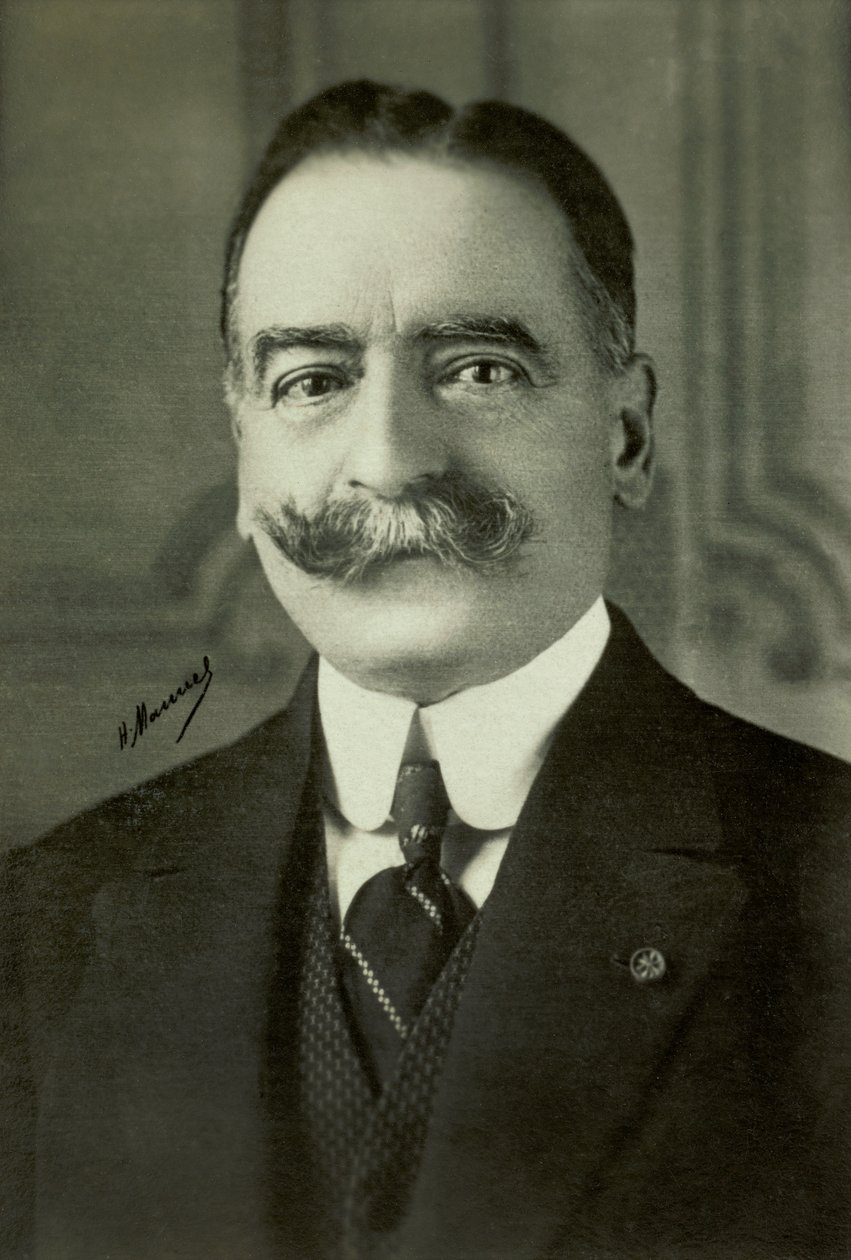 Porträtt av Charles de Broqueville (fotografi) av Henri Manuel