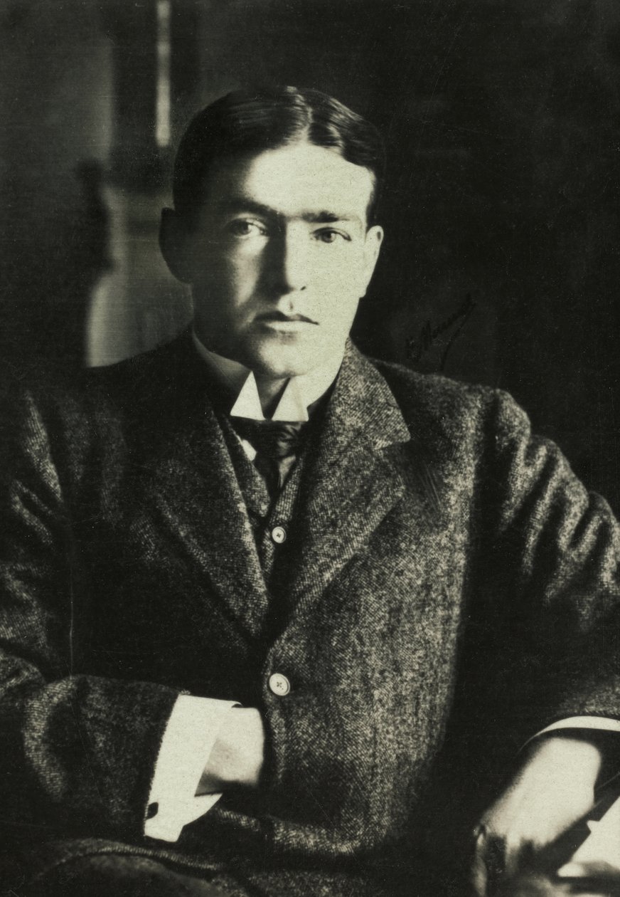 Porträtt av Ernest Shakleton, ca 1905 (foto) av Henri Manuel