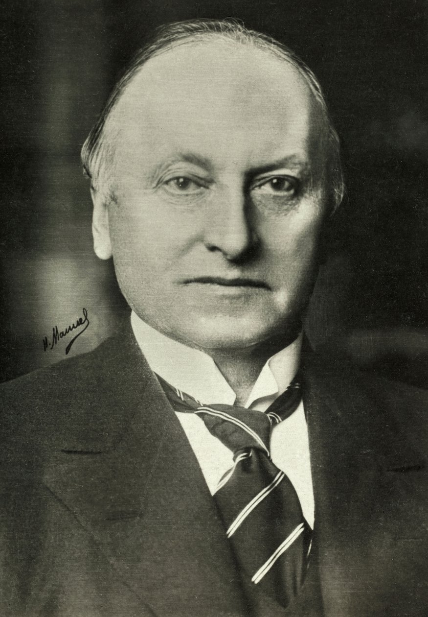 Porträtt av Lord Georges Curzon (fotografi) av Henri Manuel