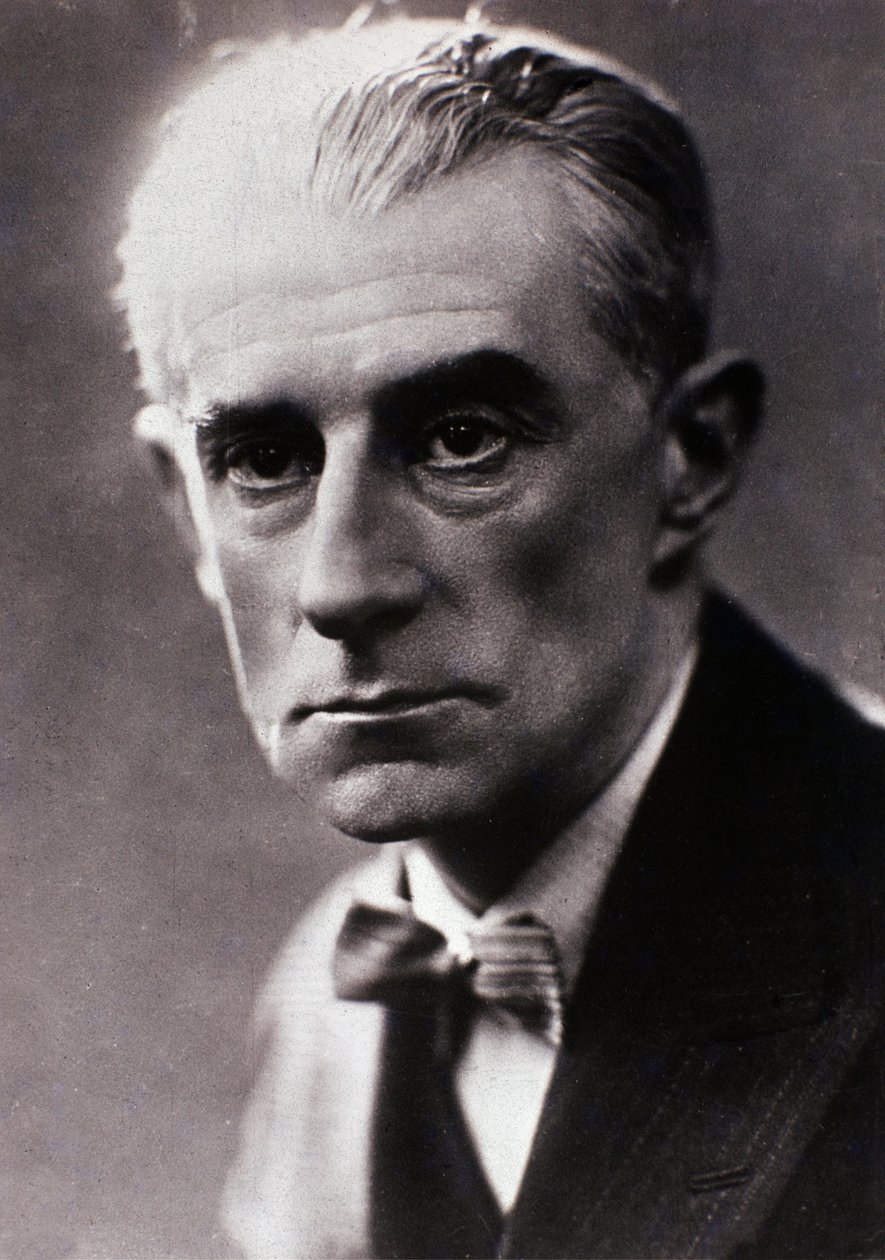 Porträtt av Maurice Ravel (svartvitt foto) av Henri Manuel