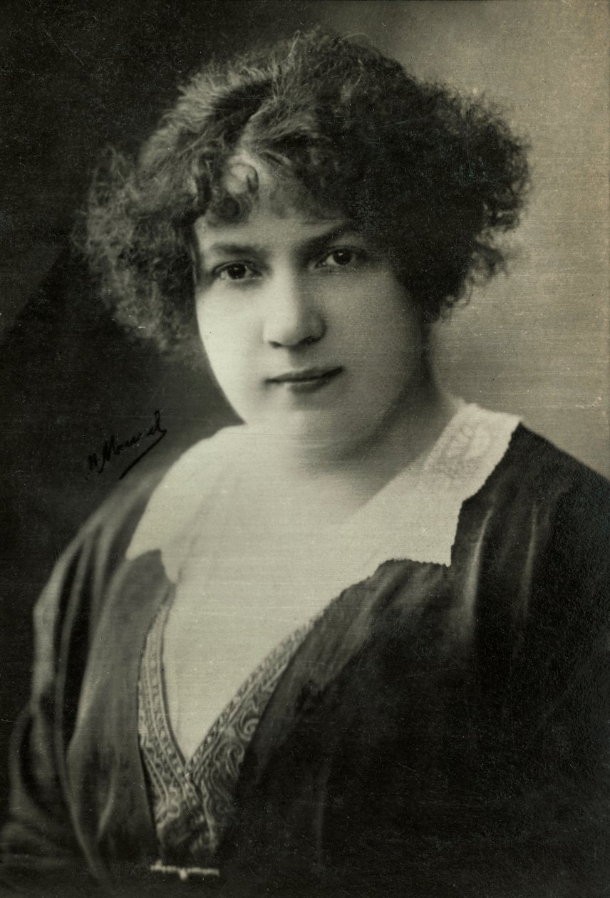 Porträtt av Mme Adolphe Brisson dit Yvonne Sarcey (fotografi) av Henri Manuel