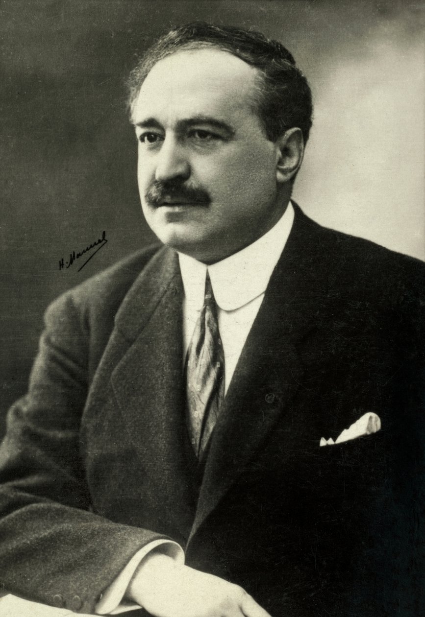 Porträtt av Vicente Blasco Ibanez (foto) av Henri Manuel