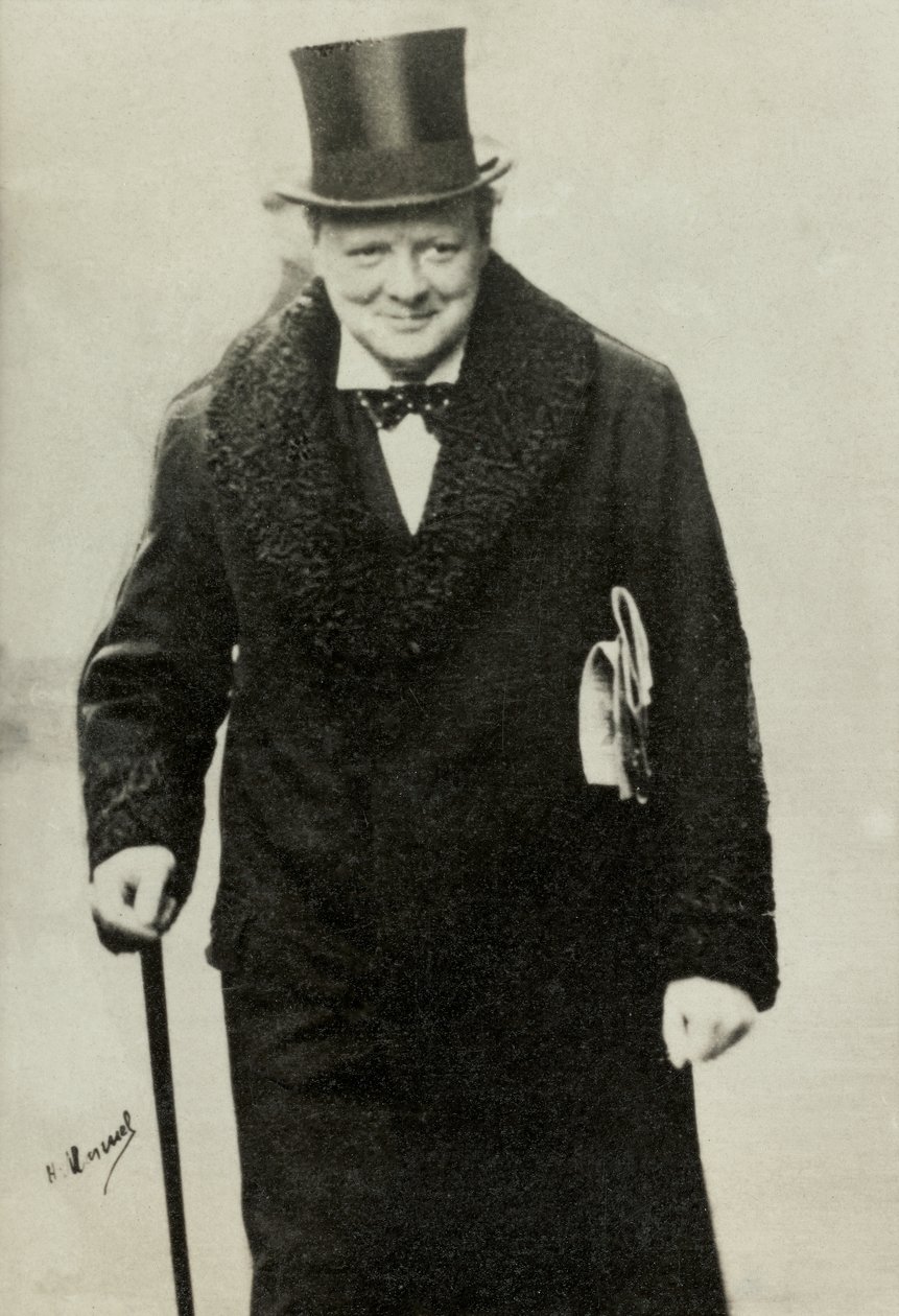 Porträtt av Winston Churchill (foto) av Henri Manuel