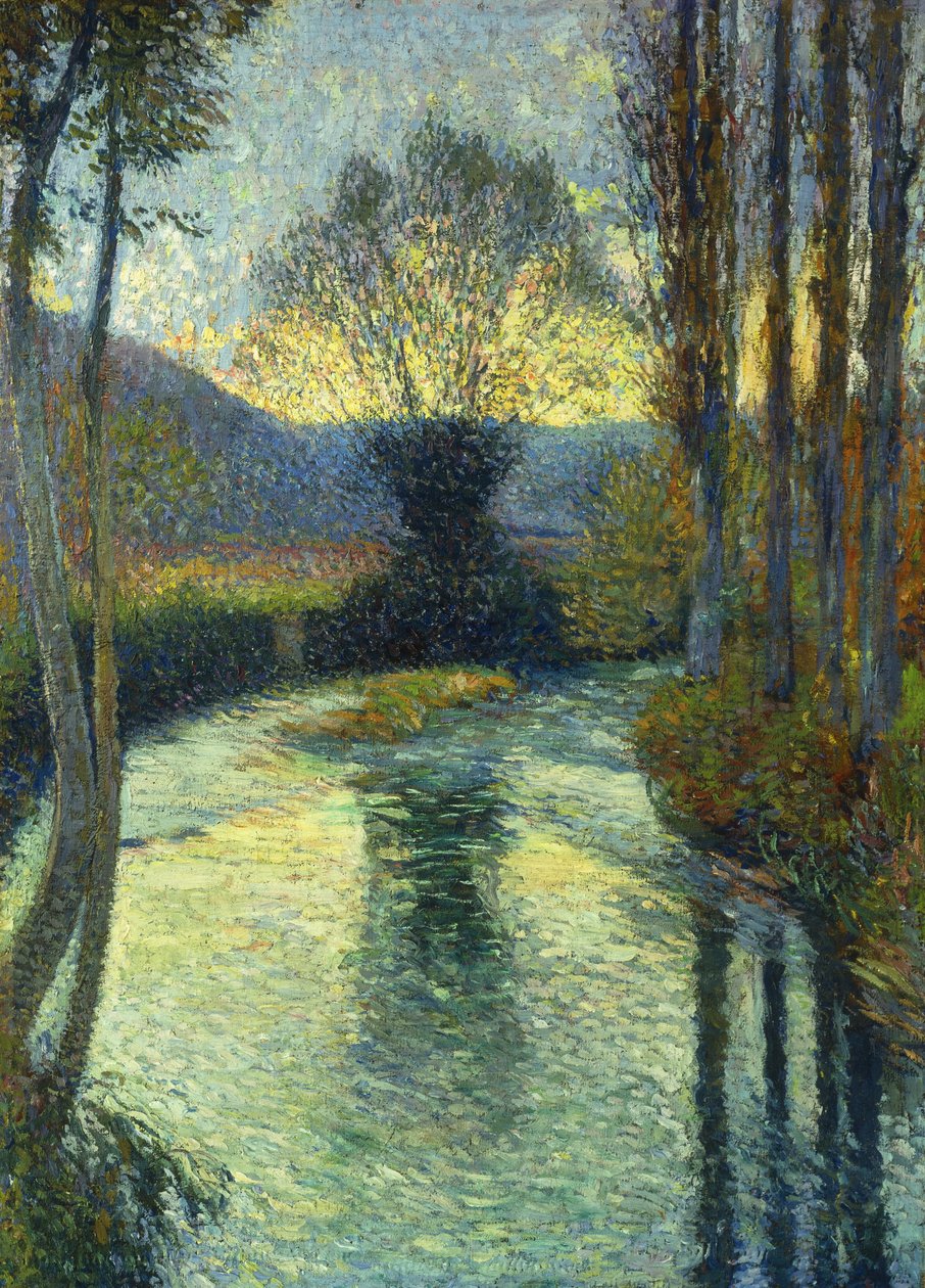 Flodstränderna; Au Bord de la Riviere, av Henri Martin