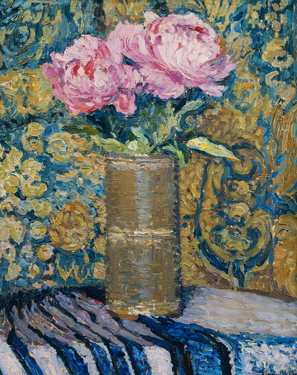 Bukett pioner; Buketten pioner, av Henri Martin