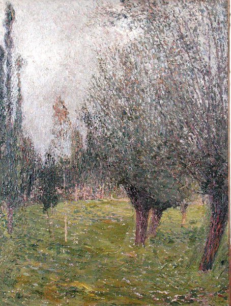 Landskap med träd (olja på duk) av Henri Martin