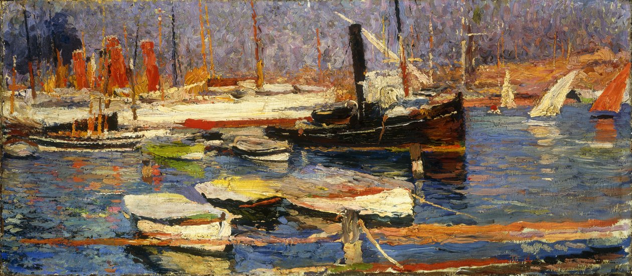 Hamnen i Marseille, 1904-1918 av Henri Martin