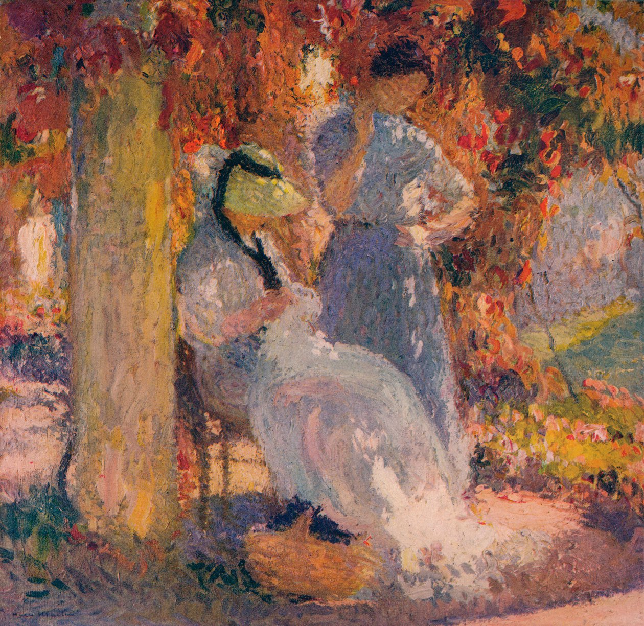 Syscen under pergolan i Marquayrol, 1902, c1932 av Henri Martin