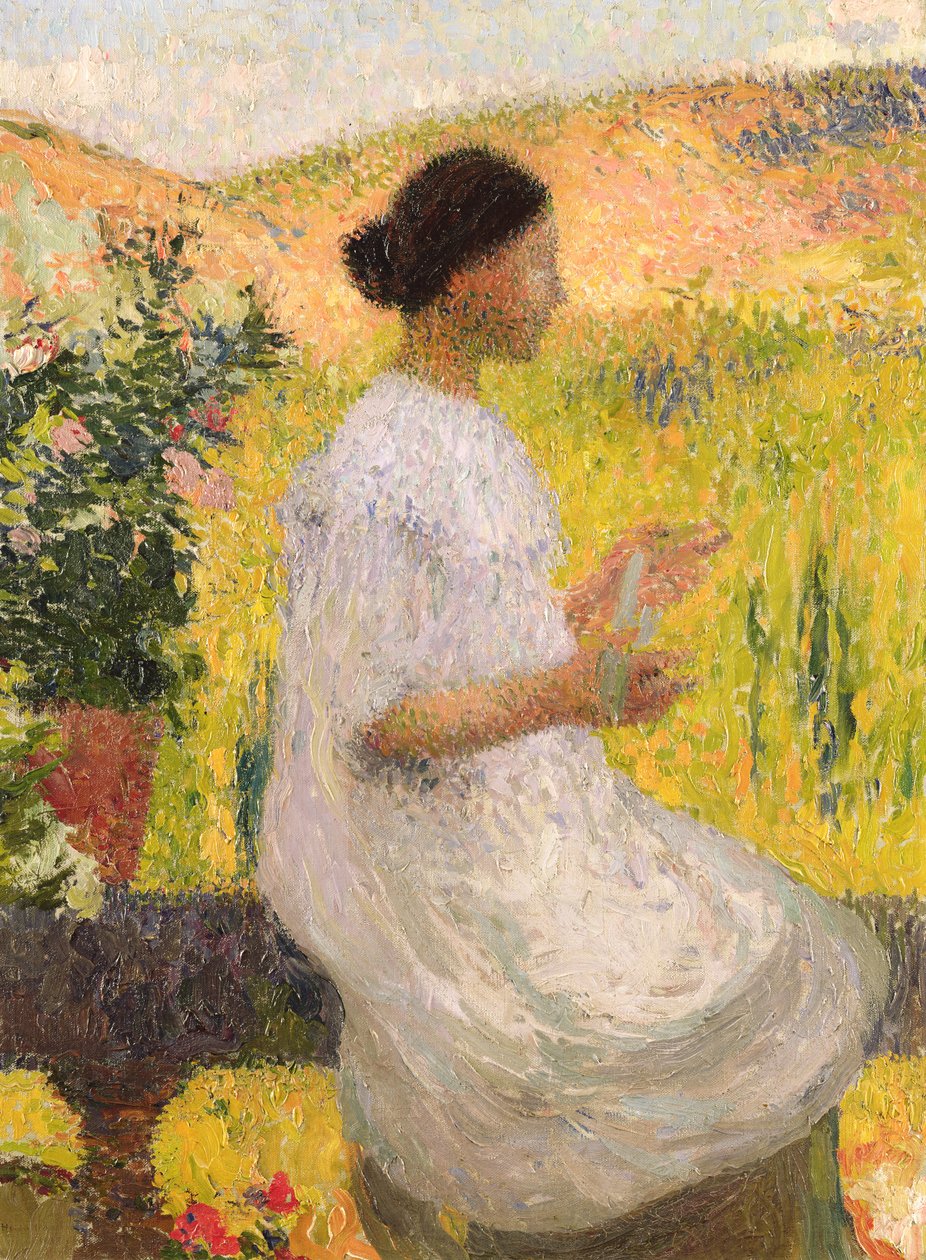 Den blå klänningen, 1917 av Henri Martin