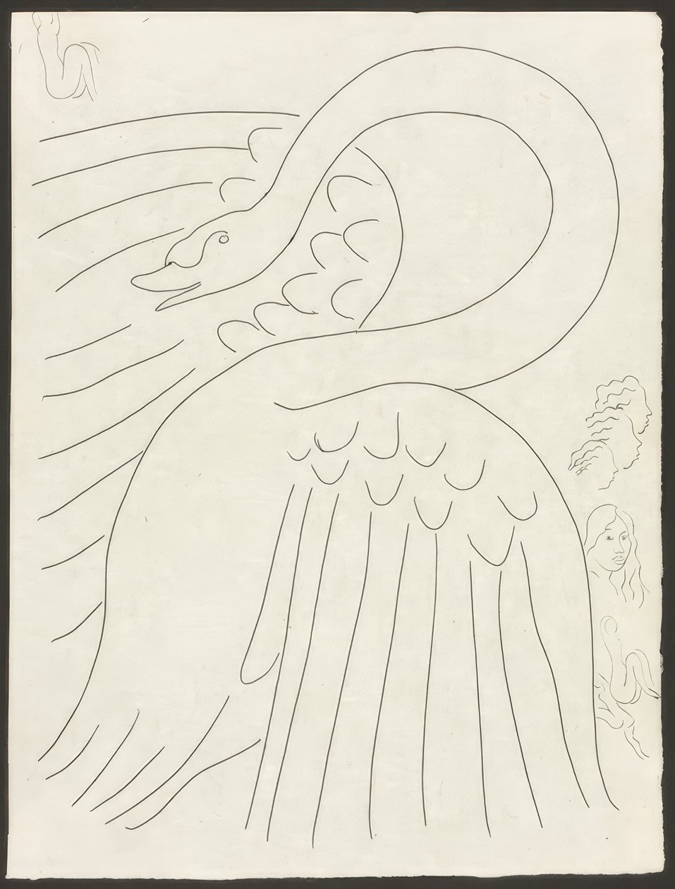 Några sonetter: Frontispiece, plansch 24 från Poesies de Mallarmé av Henri Matisse