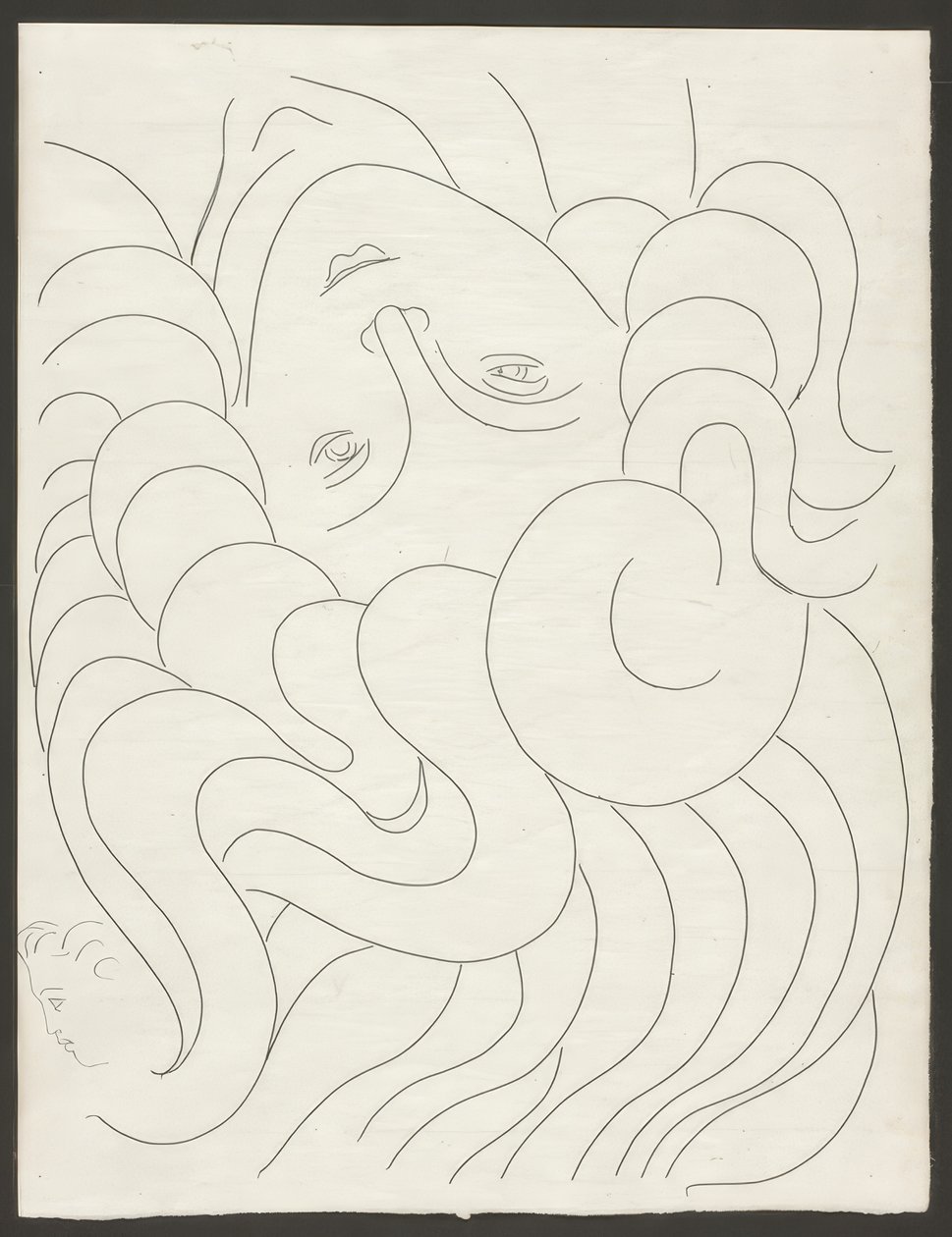 Några sonetter: "Med sina rena naglar ...", plansch 25 från Poesies de Mallarmé av Henri Matisse