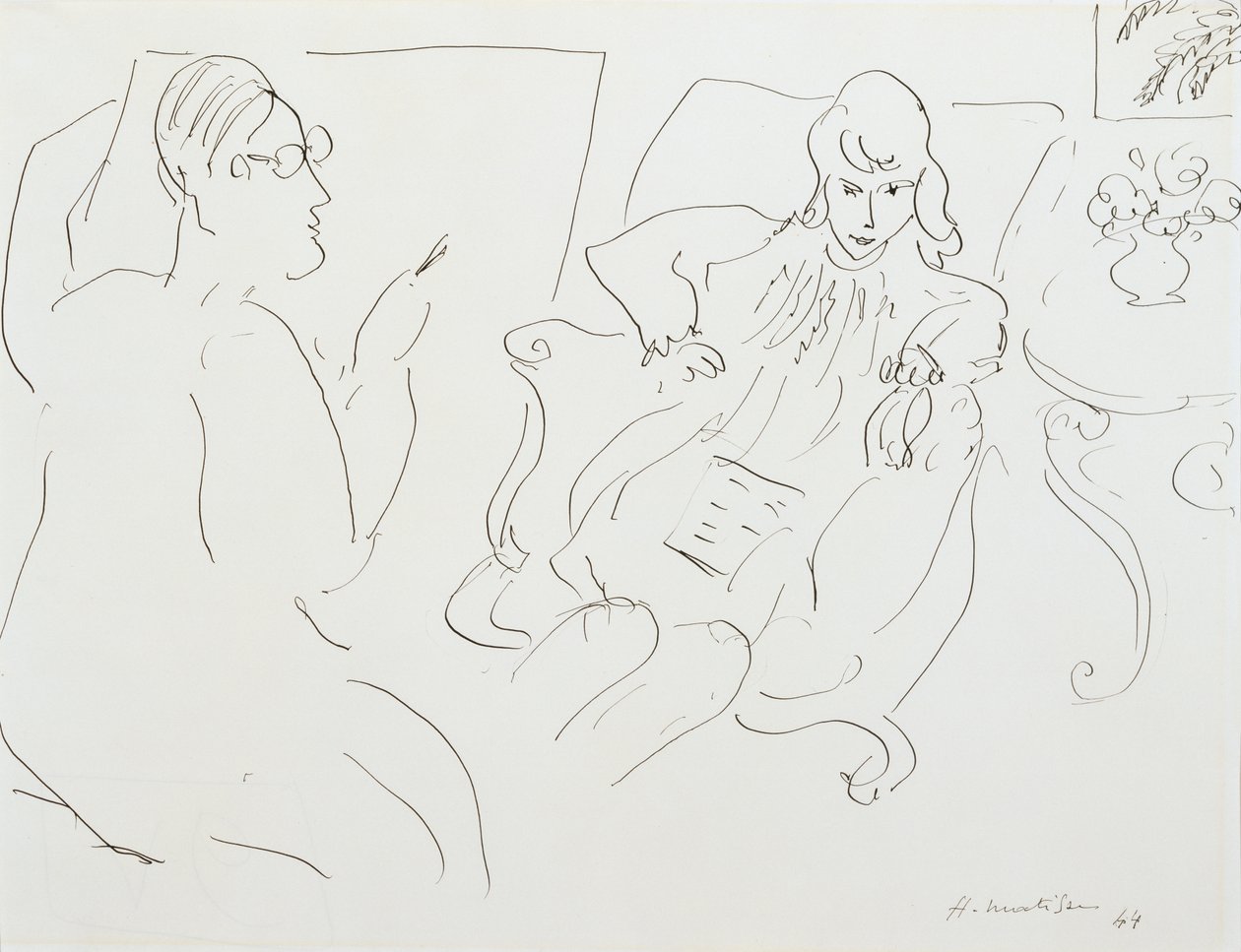 Konstnär med modell av Henri Matisse