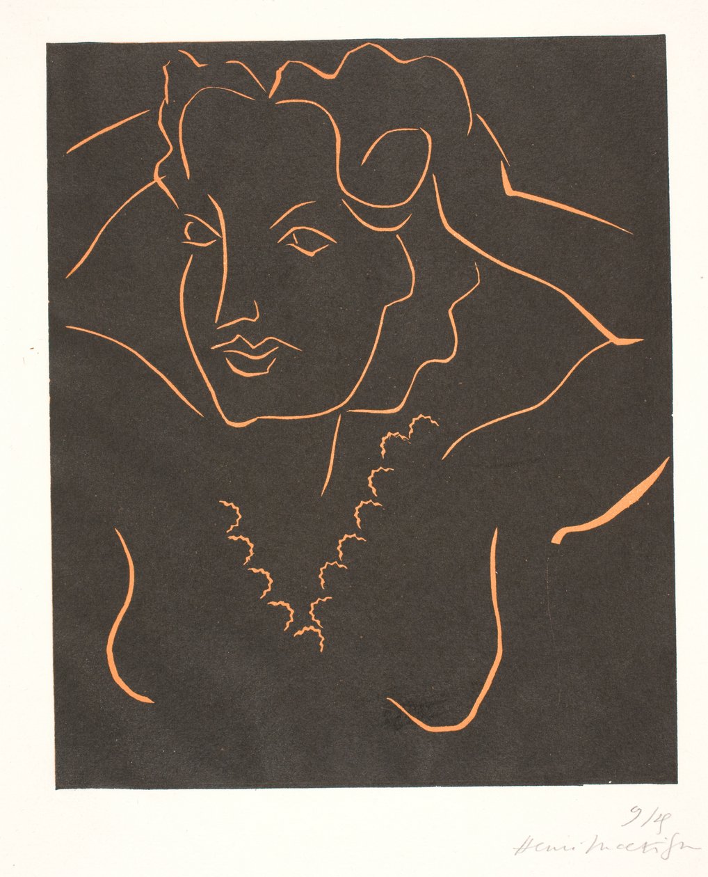 Kvinnobyst (Kvinna som kammar sig) av Henri Matisse