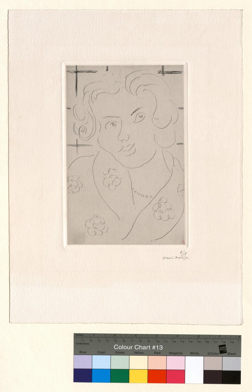 Byst, blommig klänning av Henri Matisse