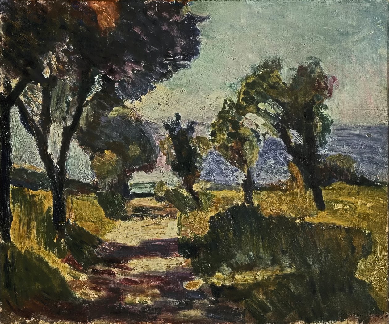 Korsikanskt landskap med olivträd av Henri Matisse