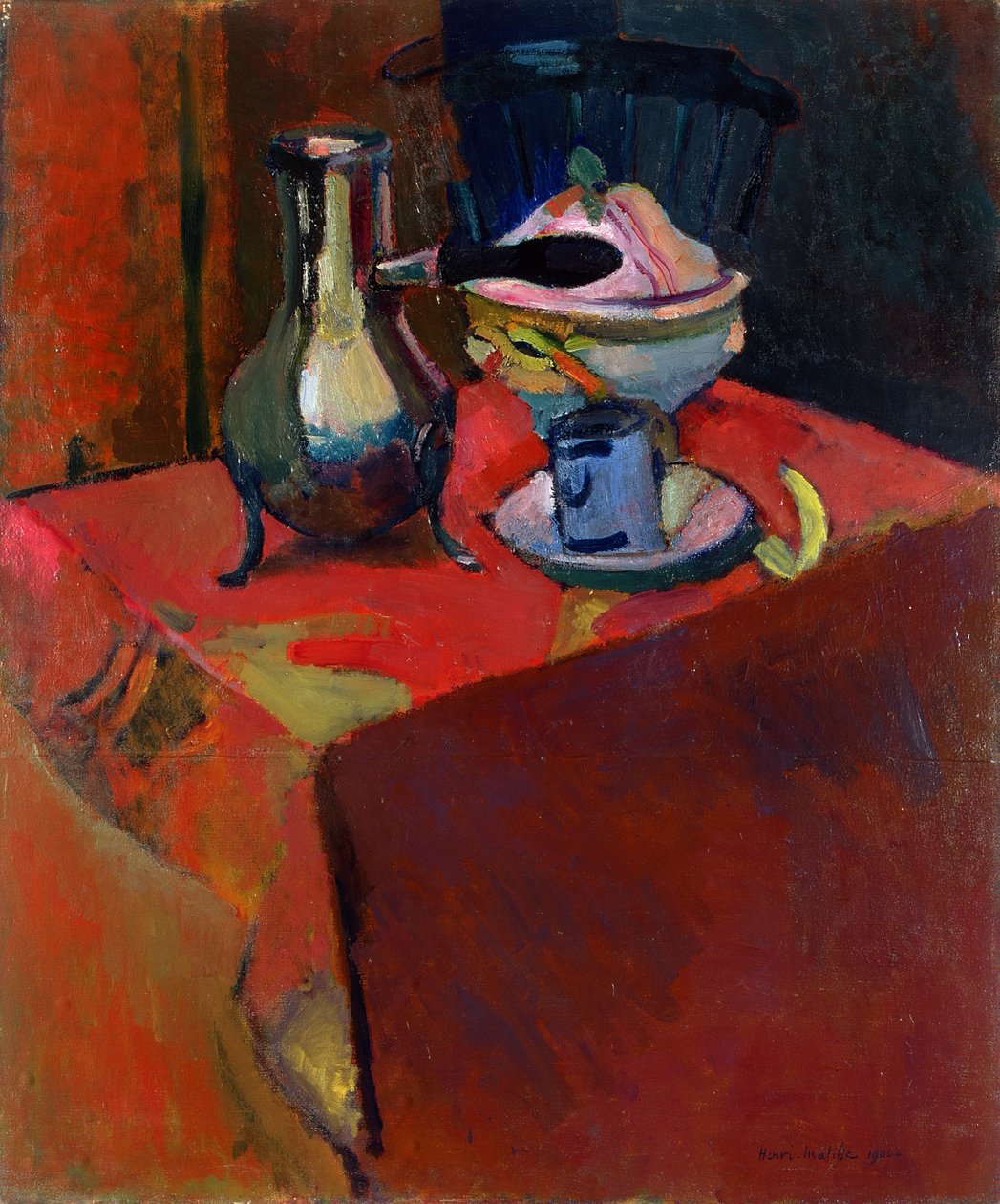 Porslin på ett bord av Henri Matisse