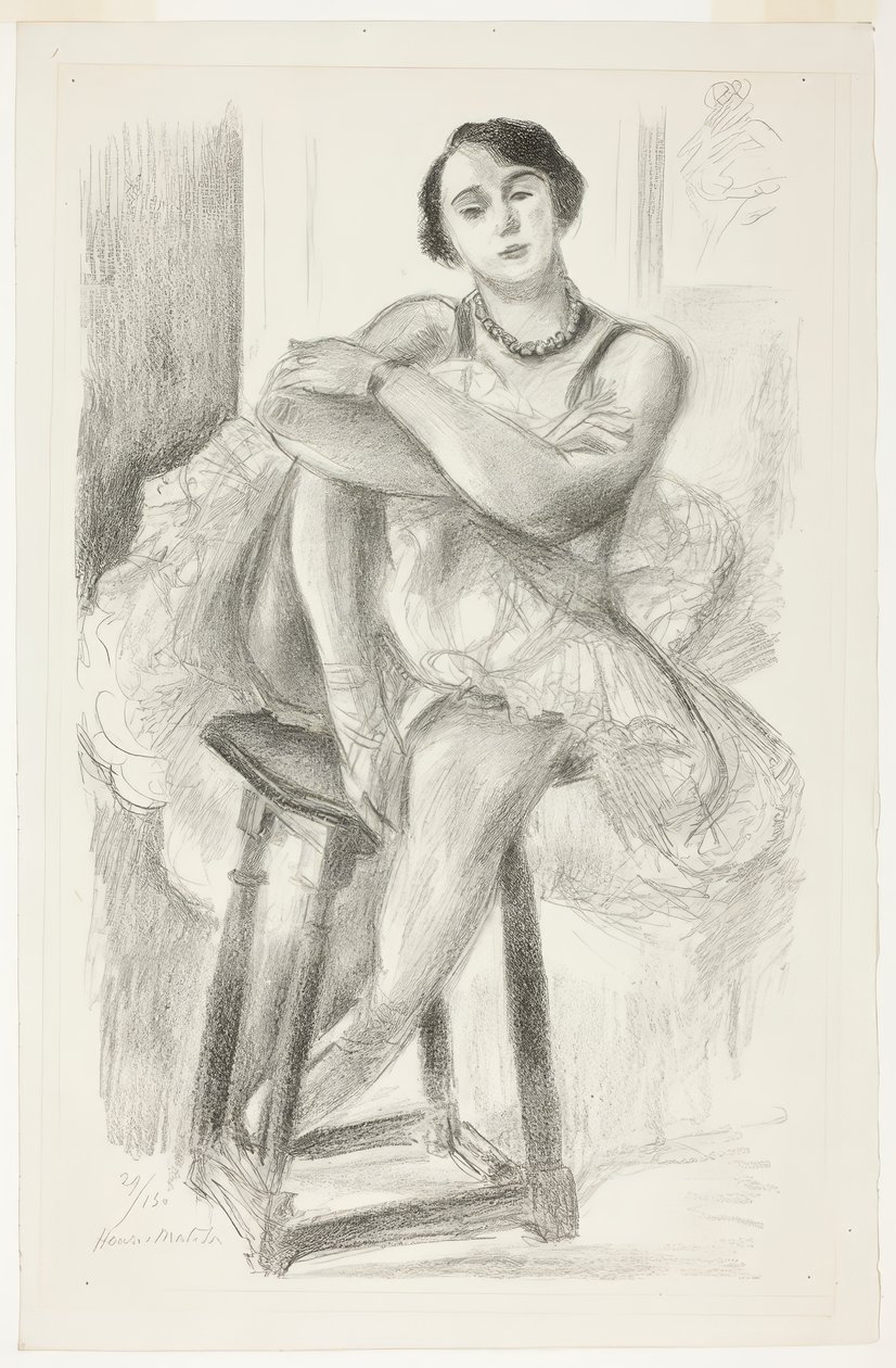 Dansare sittande på en pall, ur Ten Dancers av Henri Matisse