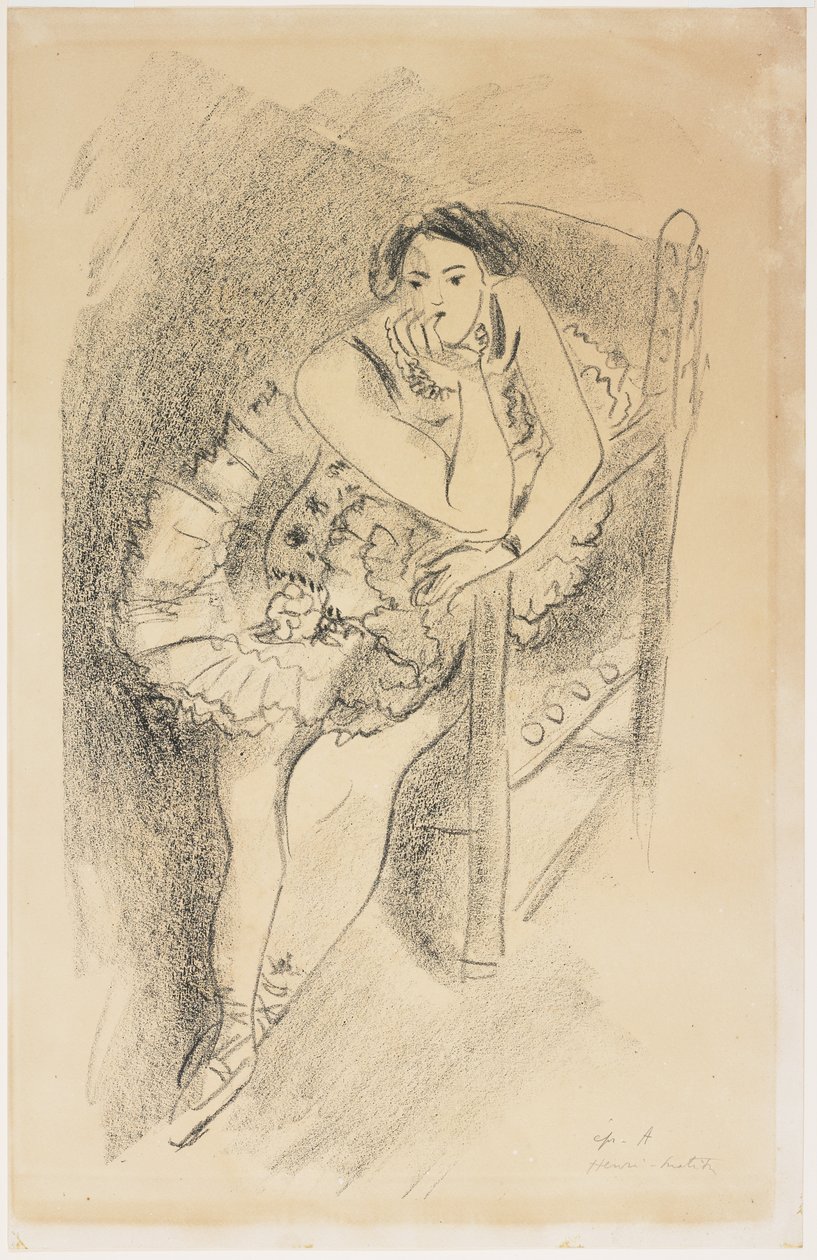 Dansare i en trästol av Henri Matisse